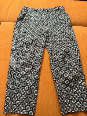 Cropped printed cotton stretch print pants!